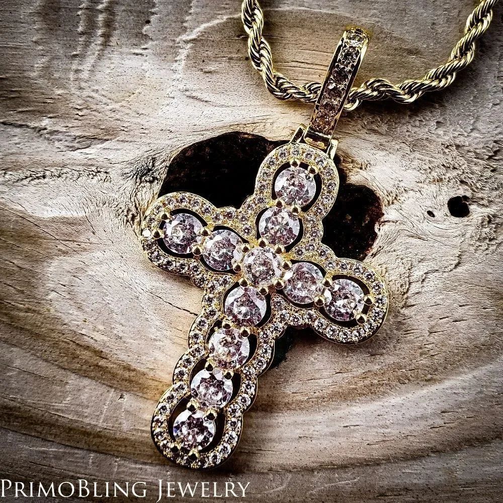 Outlined Cross Necklace  - Picture 2 of 4